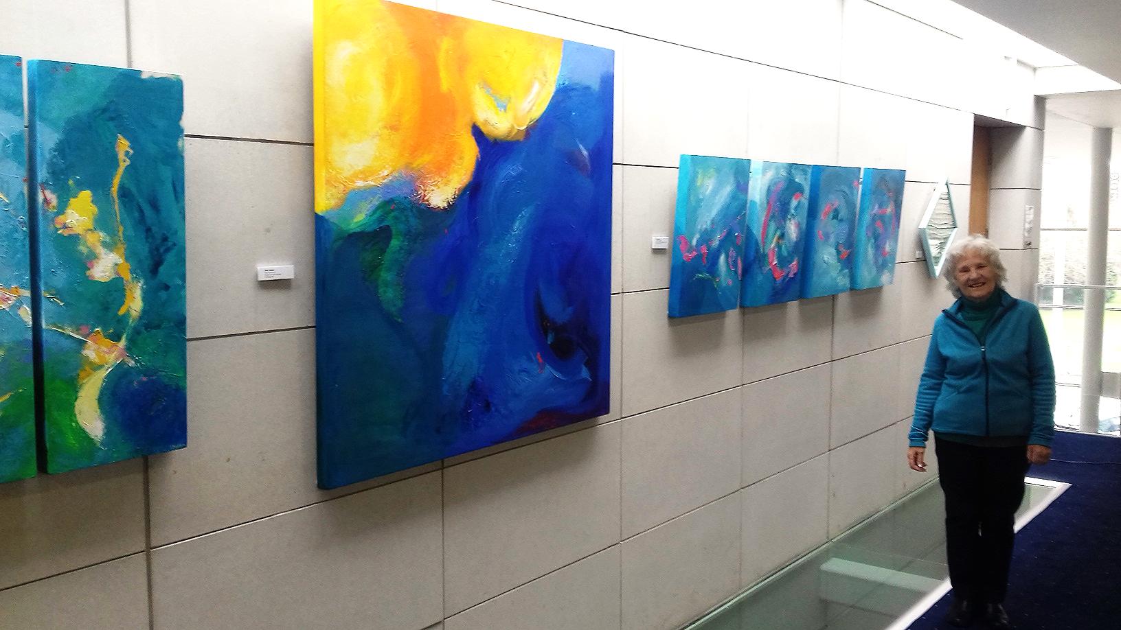 Stella Hidden's work in exhibition, The Courtyard, Hereford