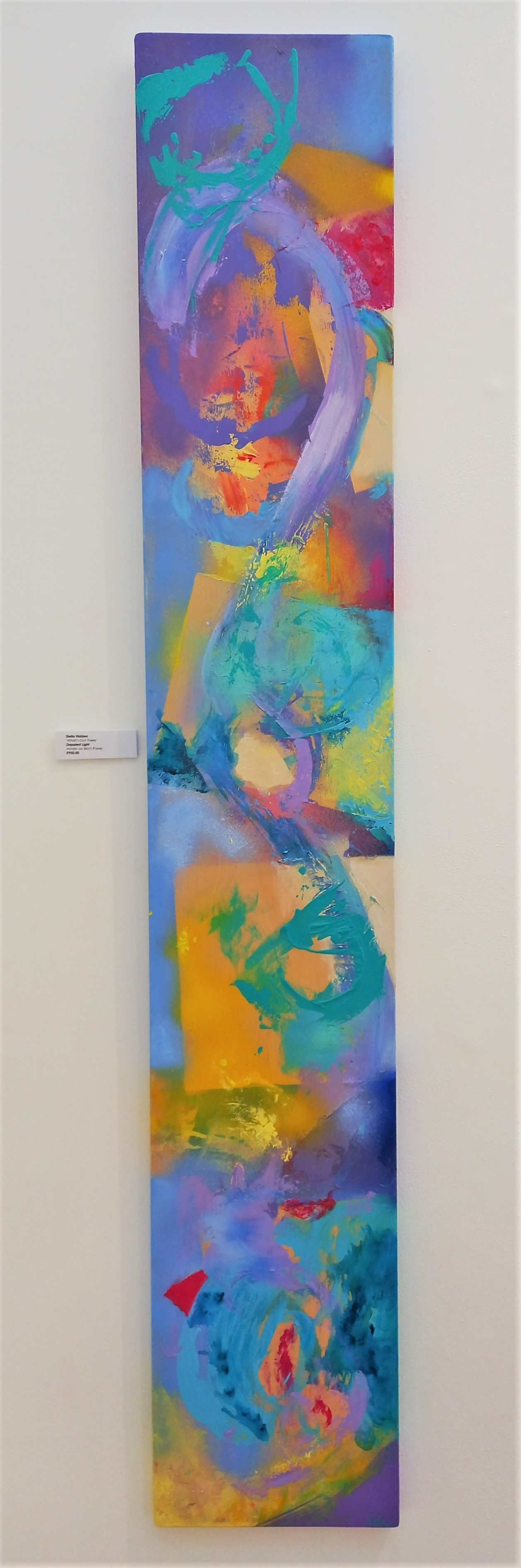 Colorful acrylic abstract painting 'Dappled Light' by UK artist Stella Hidden