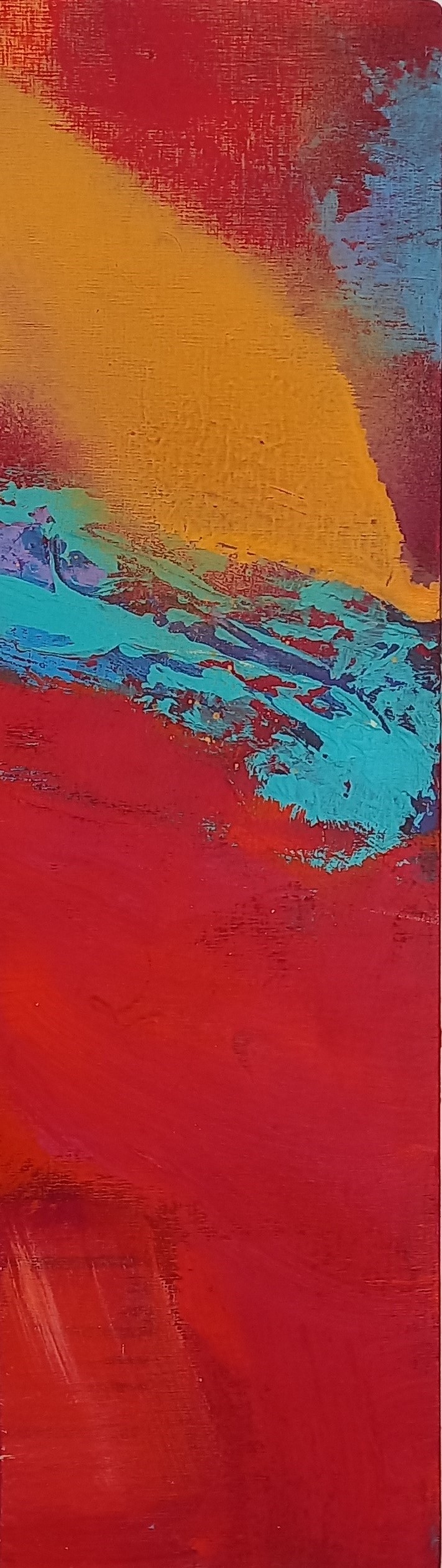 Colorful acrylic abstract painting 'Sirocco' by UK artist Stella Hidden